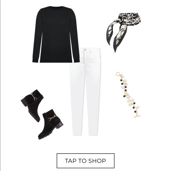 Talbots swirly bows Diamond scarf - Picture 10 of 15